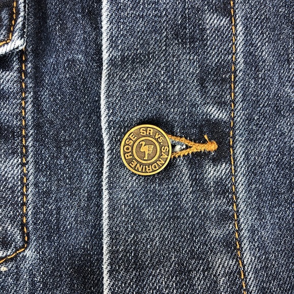SR vs Sandrine Rose The Virgin Label Tres' Cool Denim Jean Blazer Jacket Small - Picture 4 of 12